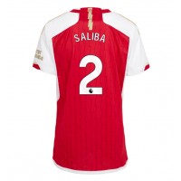 Fotbalové Dres Arsenal William Saliba #2 Dámské Domácí 2023-24 Krátký Rukáv